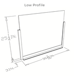 MADE IN USA - Low Profile Sneeze Guard Barrier