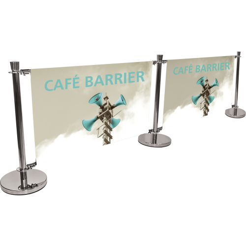CAFE BARRIER INDOOR/OUTDOOR BANNER STAND SYSTEM EXTENSION KIT