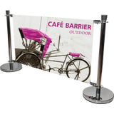 CAFE BARRIER INDOOR/OUTDOOR BANNER STAND SYSTEM